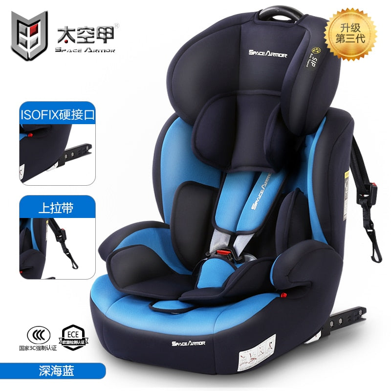 Child Car Seat Isofix Dual Interface Child Safety Seat 0-12Y  Portable Car Seat 5-point Seat Belt Eight Height Adjustment