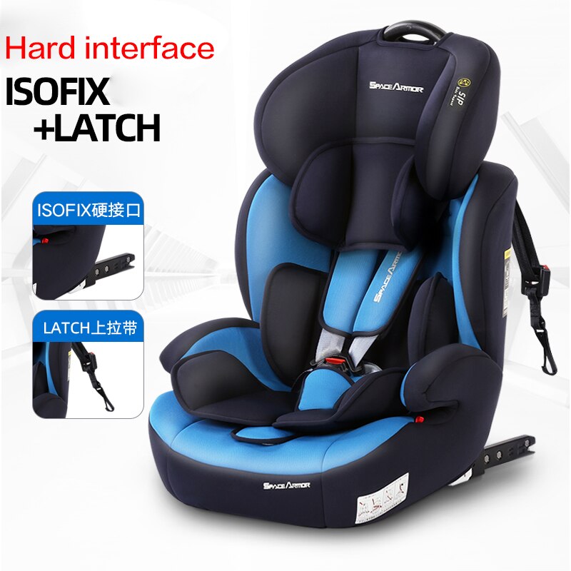 Protable Simple Child Car Safety Seats  Easy Folding Car Seat Booster Height Can Adjustable Isofix Interface 9M-12Y