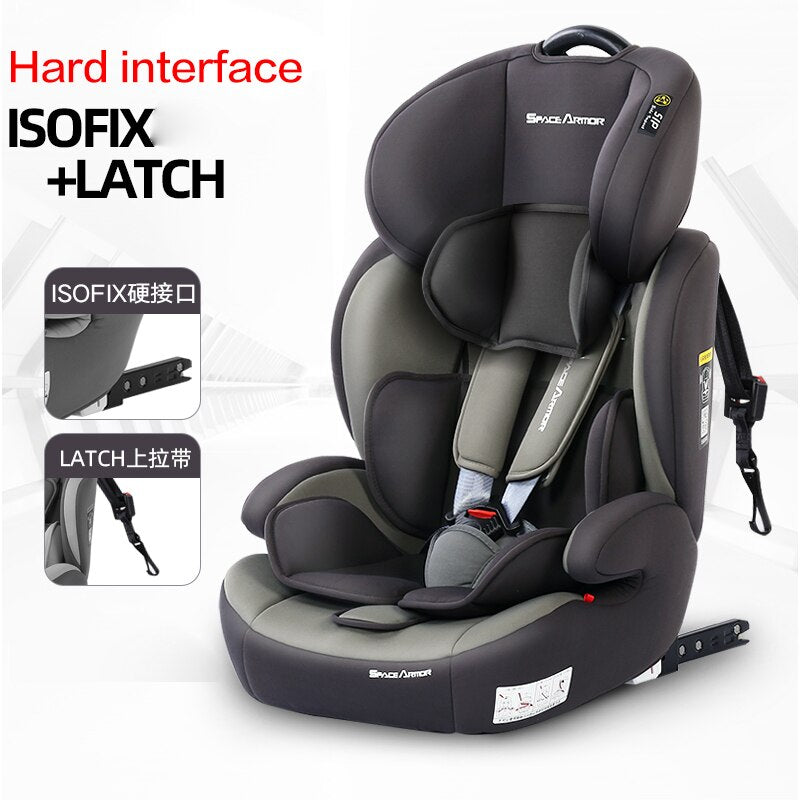 Protable Simple Child Car Safety Seats  Easy Folding Car Seat Booster Height Can Adjustable Isofix Interface 9M-12Y