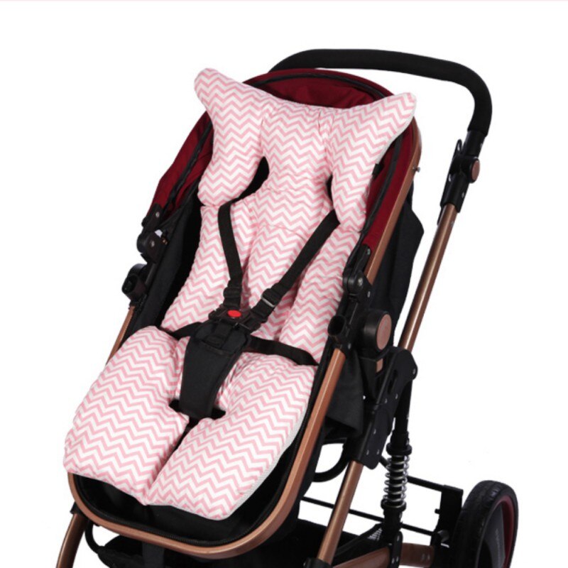 Baby Printed Stroller Pad Booster Seat Warm Pillow Case Child Carriage Cart Thicken Pad Trolley Chair Cushion Baby Stroller